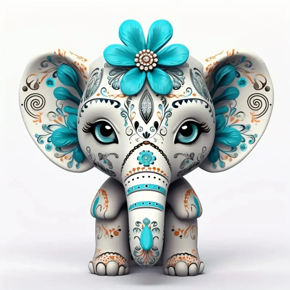 Baby Elephant Self-Adhesive Sticker, 4 in 1 Sheet
